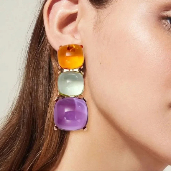 Zara Colorful Jewel Earrings - Picture 4 of 9